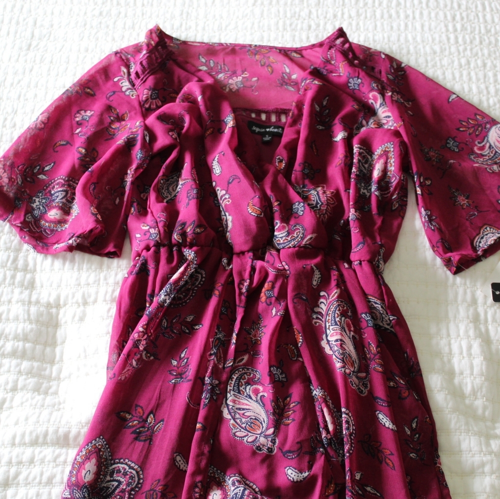 Sequin Hearts High Low Dress Nwt